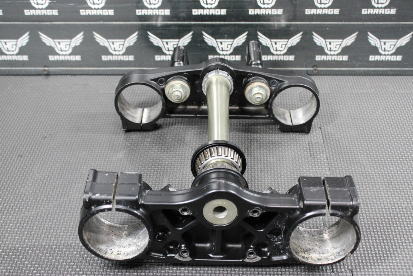 2014 KAWASAKI KX250F 13 - 14 OEM FRONT FORKS LOWER UPPER TRIPLE TREE CLAMP SET - hggarage