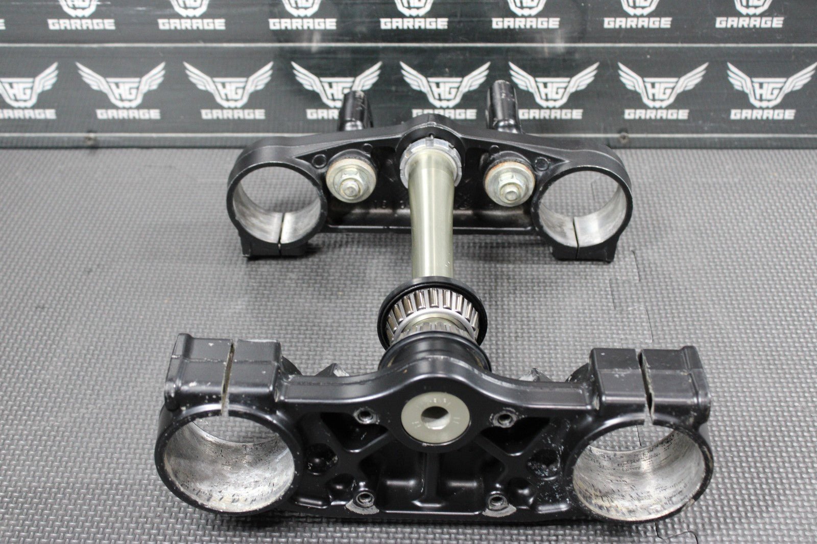 2014 KAWASAKI KX250F 13 - 14 OEM FRONT FORKS LOWER UPPER TRIPLE TREE CLAMP SET - hggarage