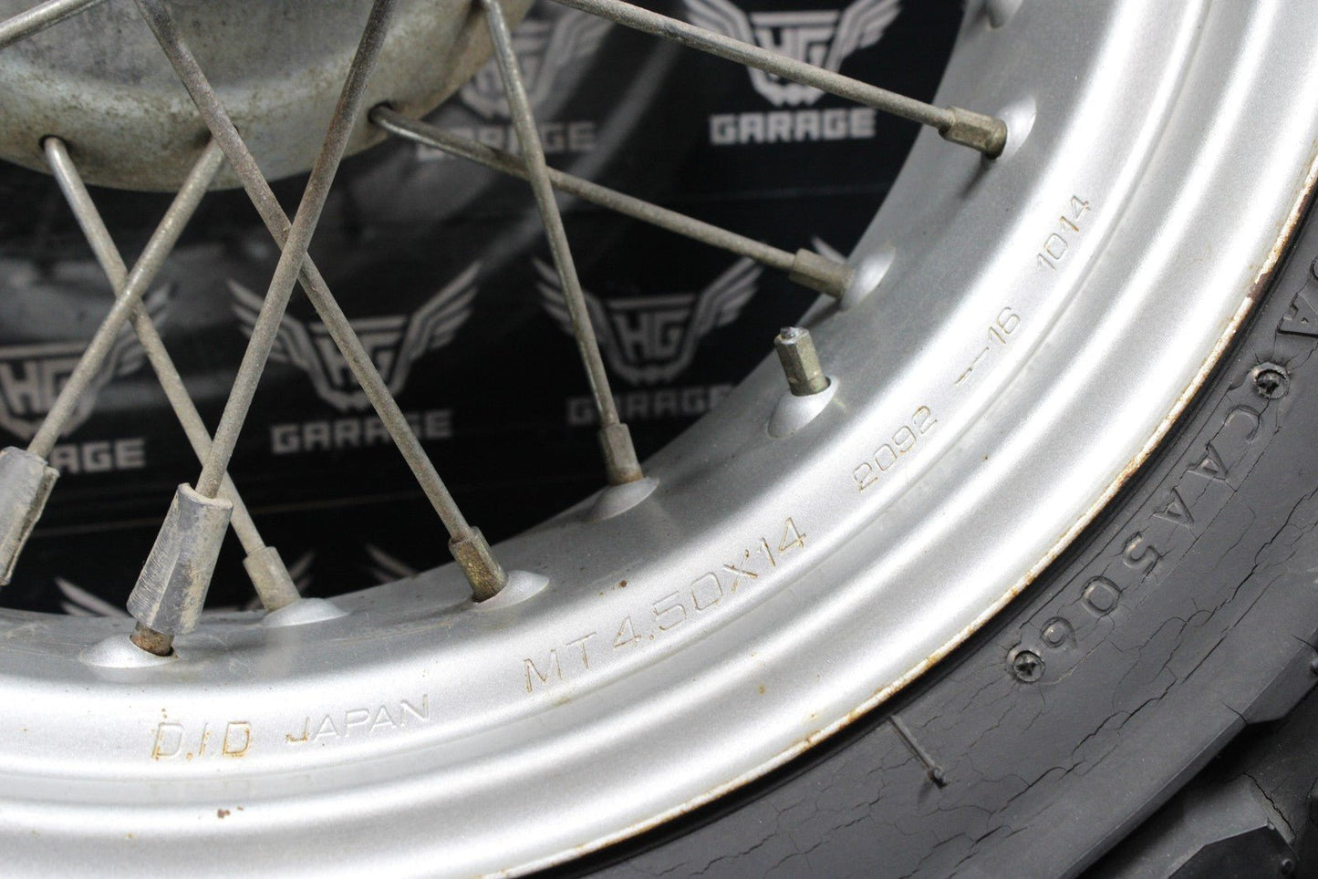 1987 YAMAHA TW200 OEM 14" X 4.50" REAR BACK WHEEL RIM 2JX - 25311 - 00 - 00 - hggarage