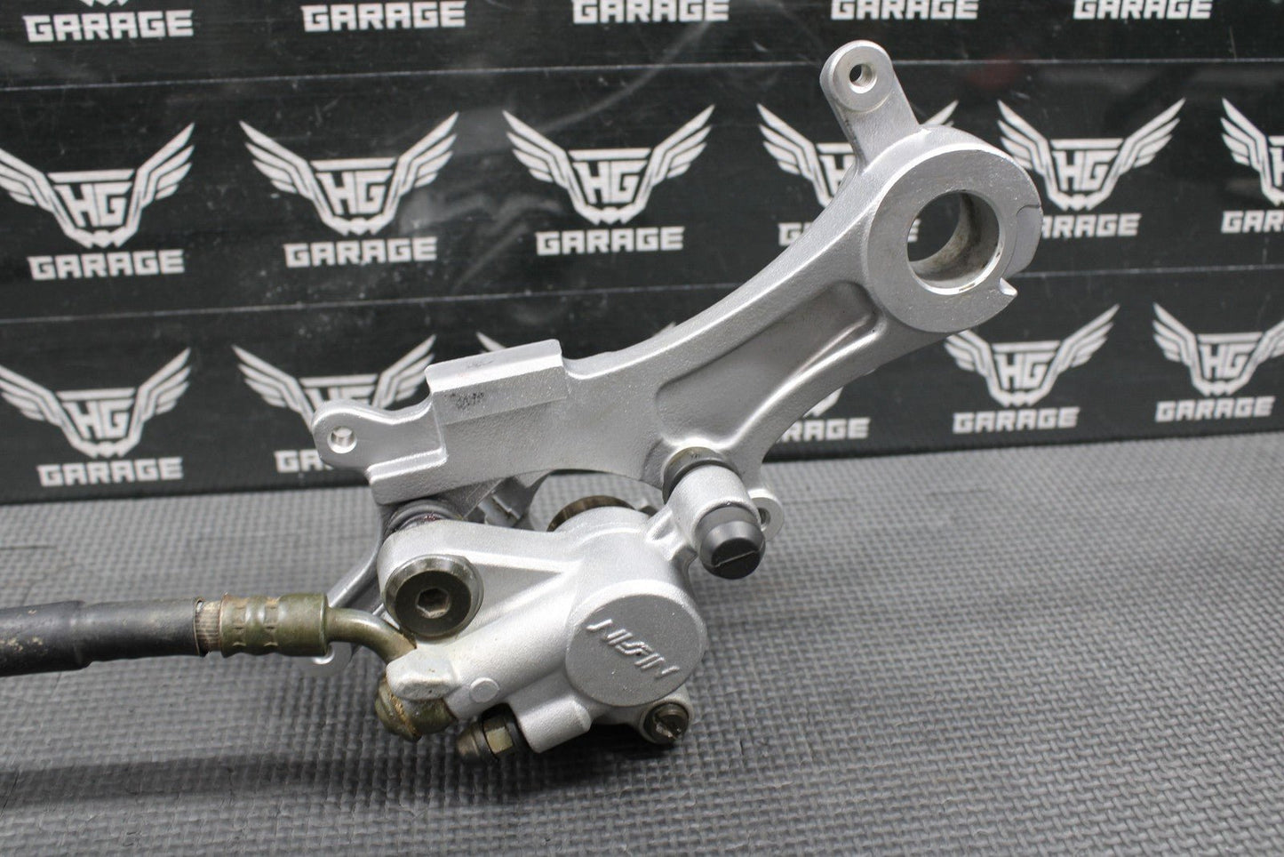 2009 YAMAHA YZ450F OEM NISSIN REAR BACK BRAKE CALIPER MASTER CYLINDER LEVER LINE - hggarage