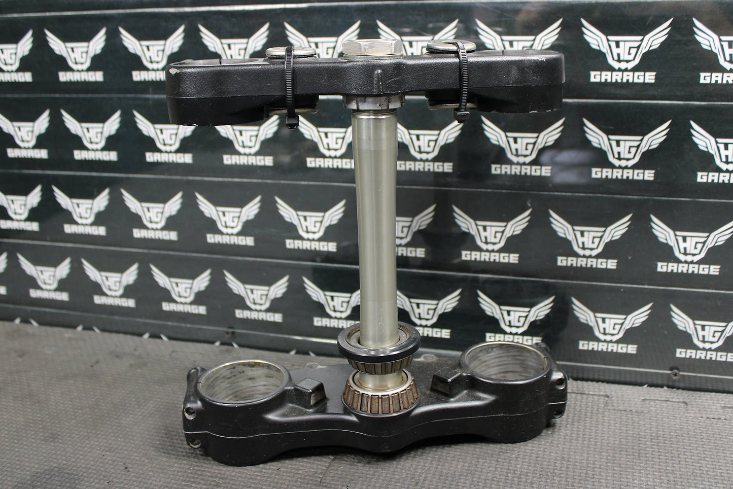 2009 KAWASAKI KX250F OEM FRONT FORKS LOWER UPPER TRIPLE TREE STEM CLAMP STEERING - hggarage