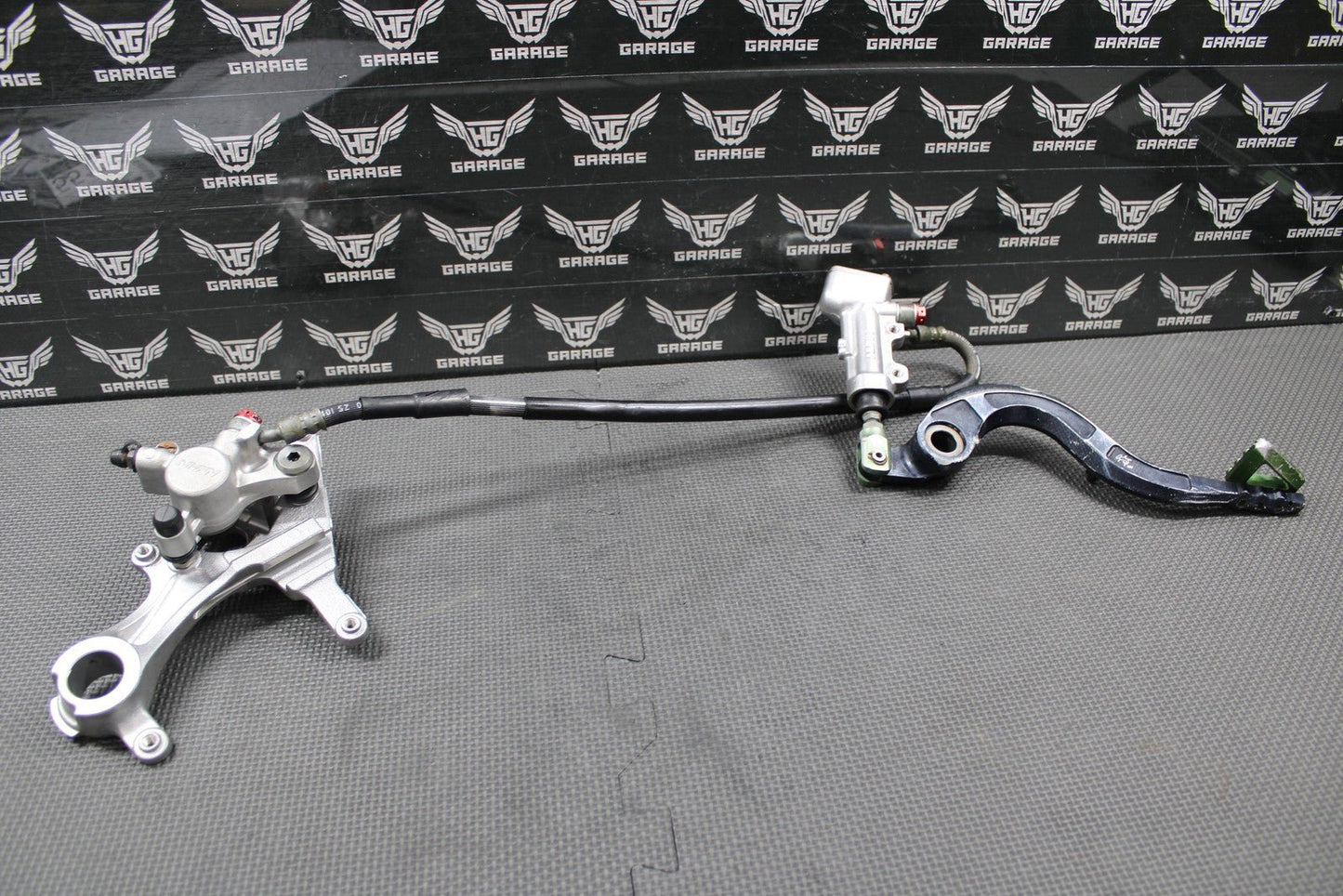 2007 06 - 09 KAWASAKI KX250F REAR BACK BRAKE CALIPER MASTER CYLINDER FORGED LEVER - hggarage