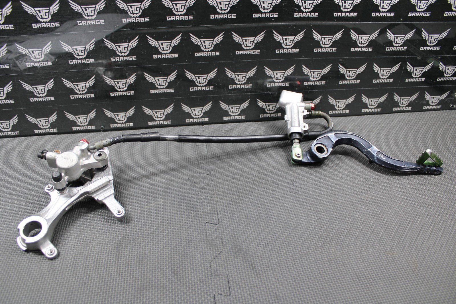 2007 06 - 09 KAWASAKI KX250F REAR BACK BRAKE CALIPER MASTER CYLINDER FORGED LEVER - hggarage
