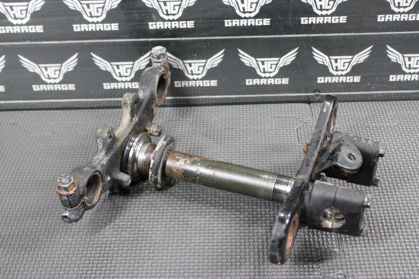 1985 YAMAHA PW80 83 - 85 OEM FRONT FORKS LOWER UPPER TRIPLE TREE STEM CLAMP - hggarage