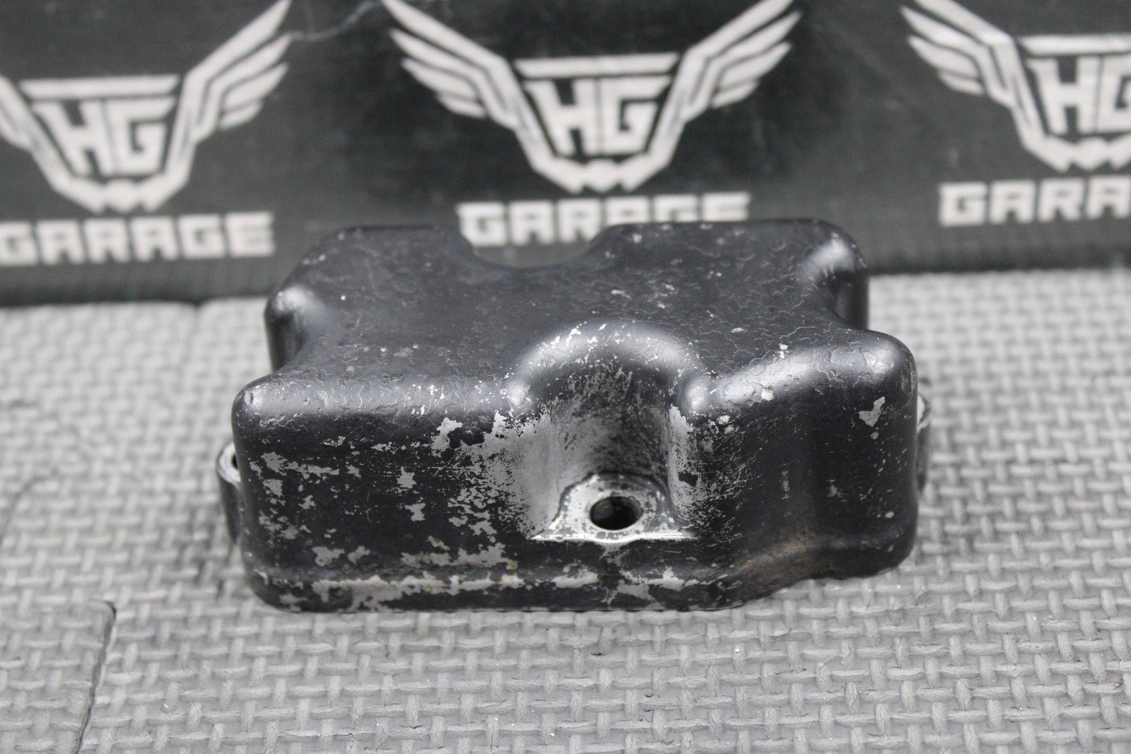 1987 1988 HONDA CR125R OEM ATAC EXHAUST MANIFOLD SUB CHAMBER COVER 18331 - KS6 - 700 - hggarage