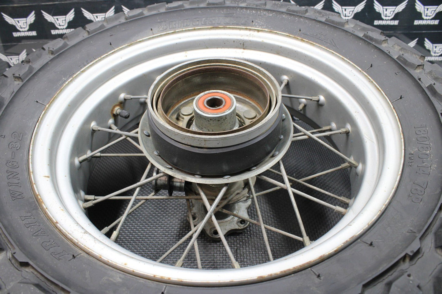 1987 YAMAHA TW200 OEM 14" X 4.50" REAR BACK WHEEL RIM 2JX - 25311 - 00 - 00 - hggarage