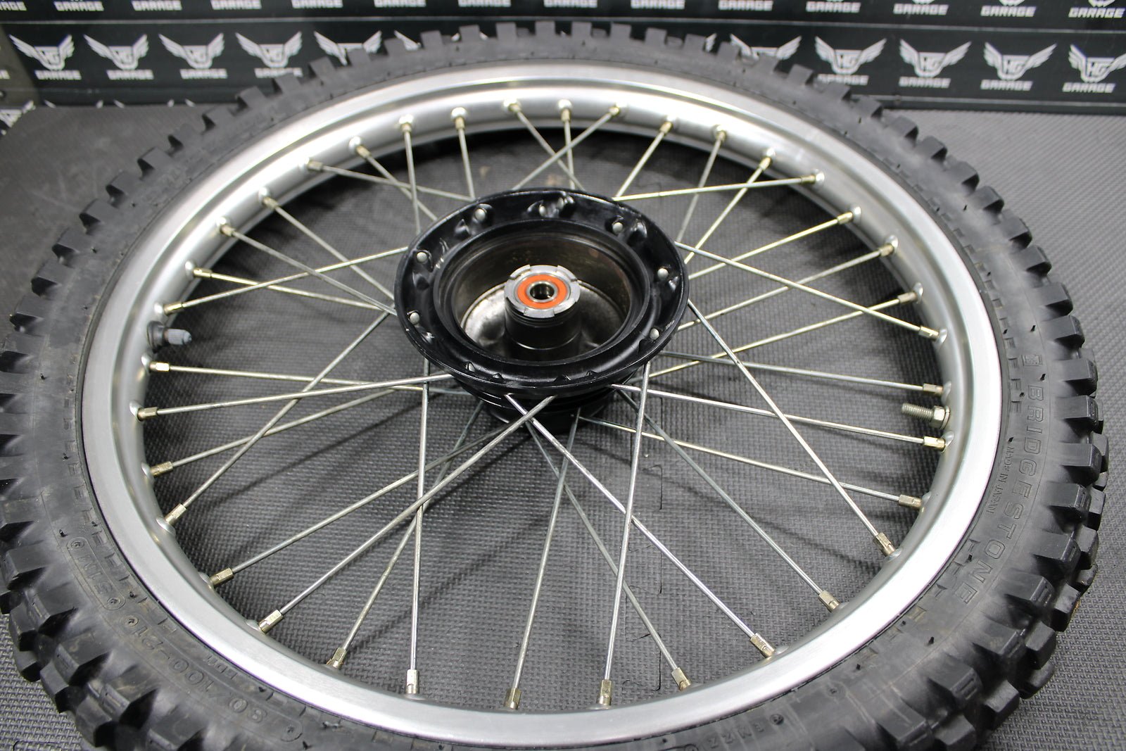 2001 94 - 02 Honda XR200R OEM DID Front Wheel Rim Hub Tire Assy 21" 44650 - KT0 - 306 - hggarage