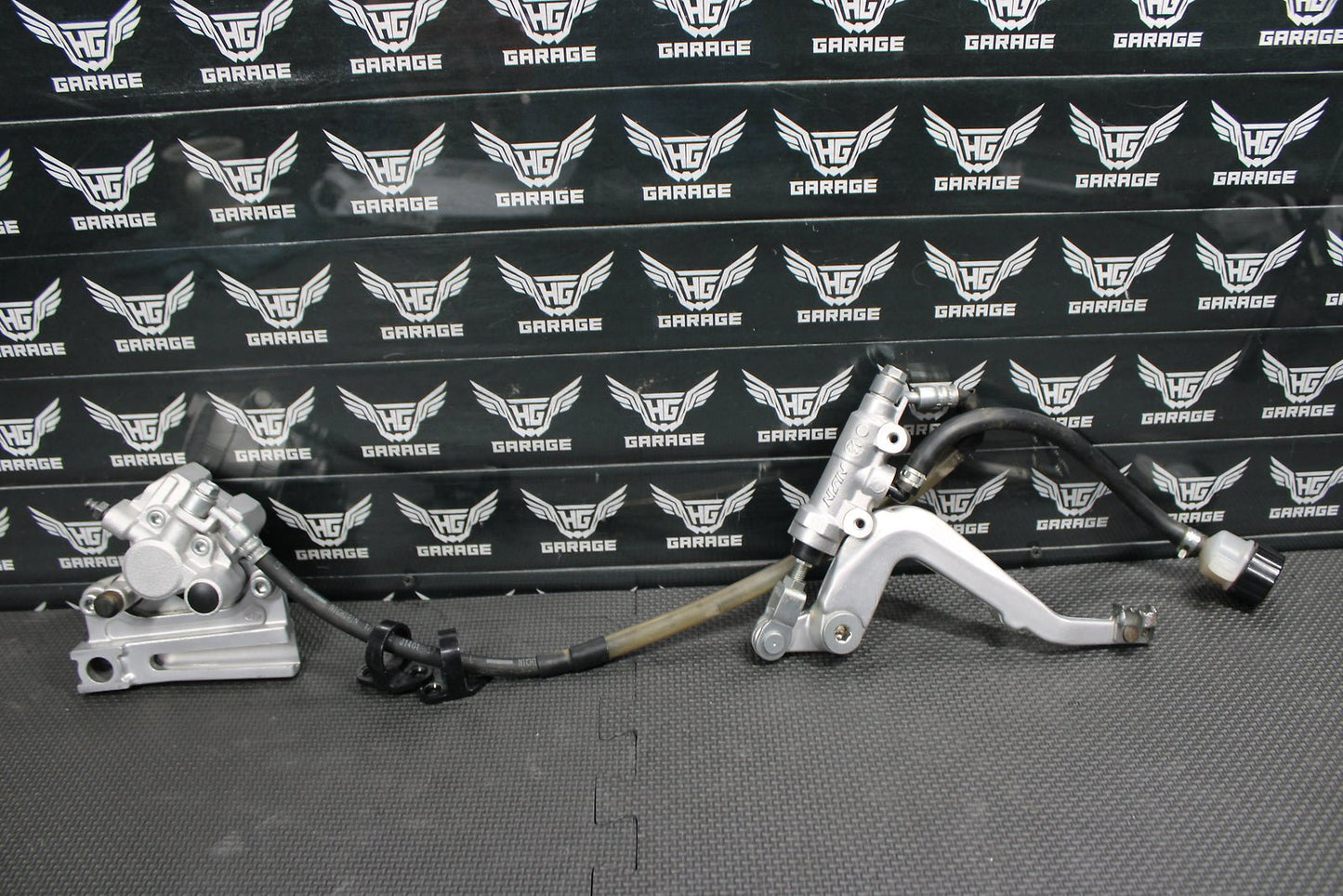 2014 14 - 21 KAWASAKI KX100 OEM REAR BACK BRAKE CALIPER MASTER CYLINDER LEVER LINE - hggarage