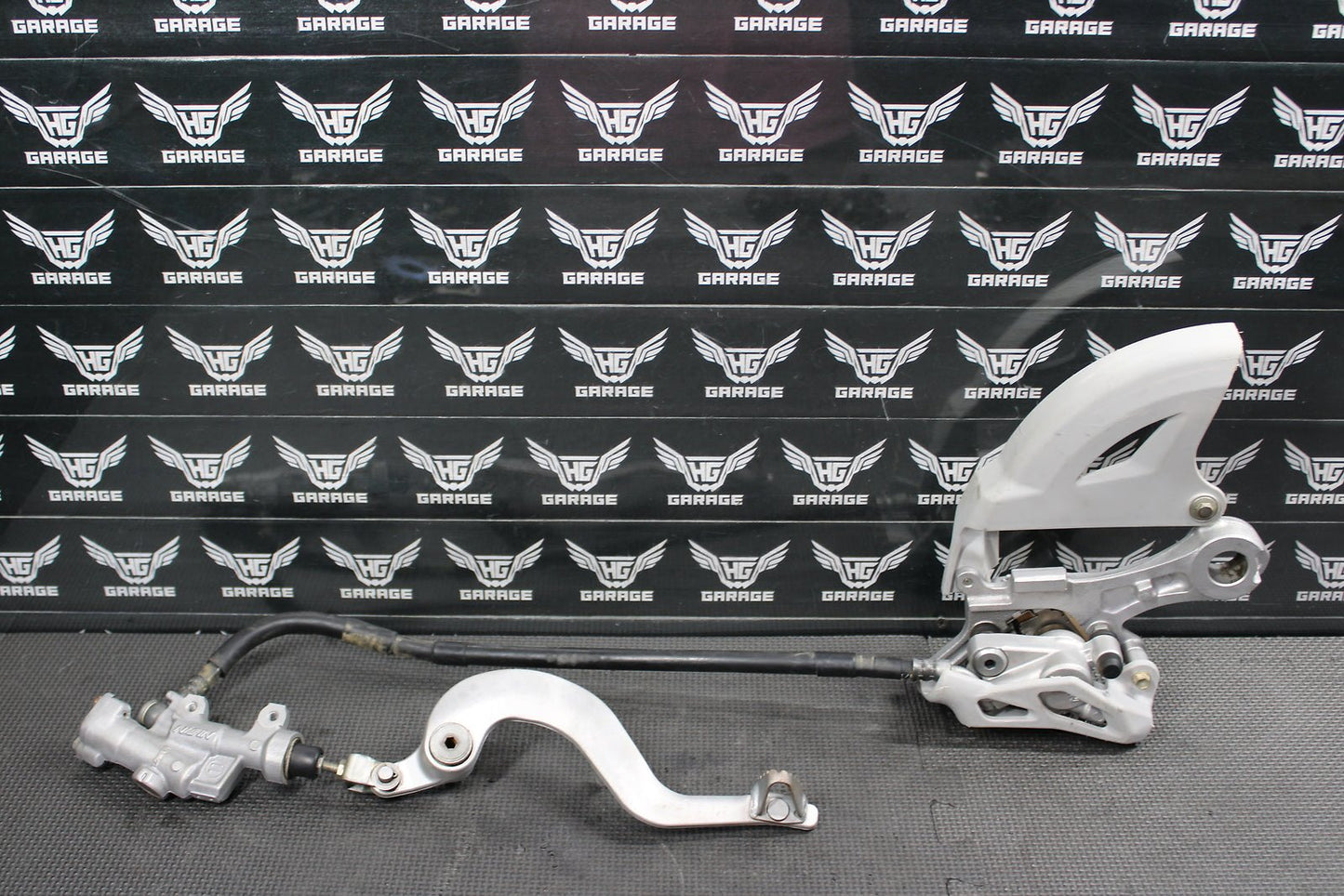 2008 YAMAHA YZ450F OEM NISSIN REAR BACK BRAKE CALIPER MASTER CYLINDER LEVER - hggarage