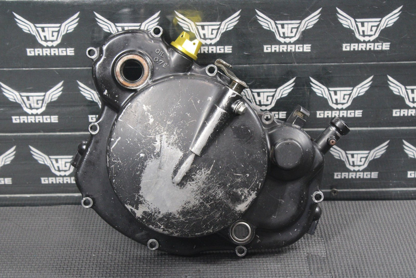 1987 KAWASAKI KDX200 OEM ENGINE MOTOR RIGHT SIDE CLUTCH COVER 14032 - 1203 - hggarage