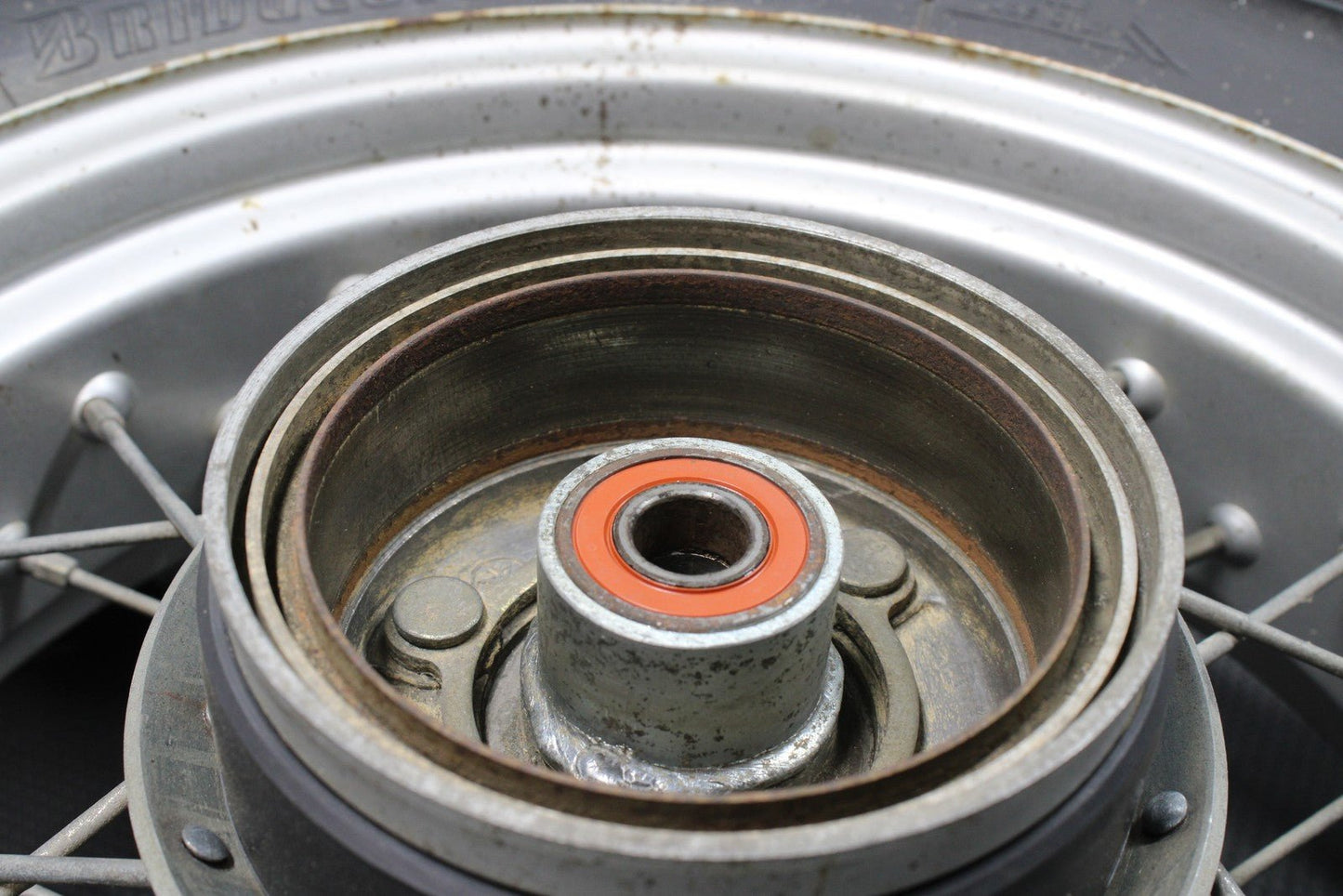 1987 YAMAHA TW200 OEM 14" X 4.50" REAR BACK WHEEL RIM 2JX - 25311 - 00 - 00 - hggarage