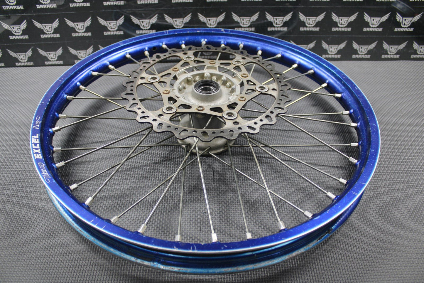 2020 YAMAHA 14 - 22 YZ250F YZ450F OEM BLUE EXCEL FRONT WHEEL RIM HUB ROTOR GOOD - hggarage