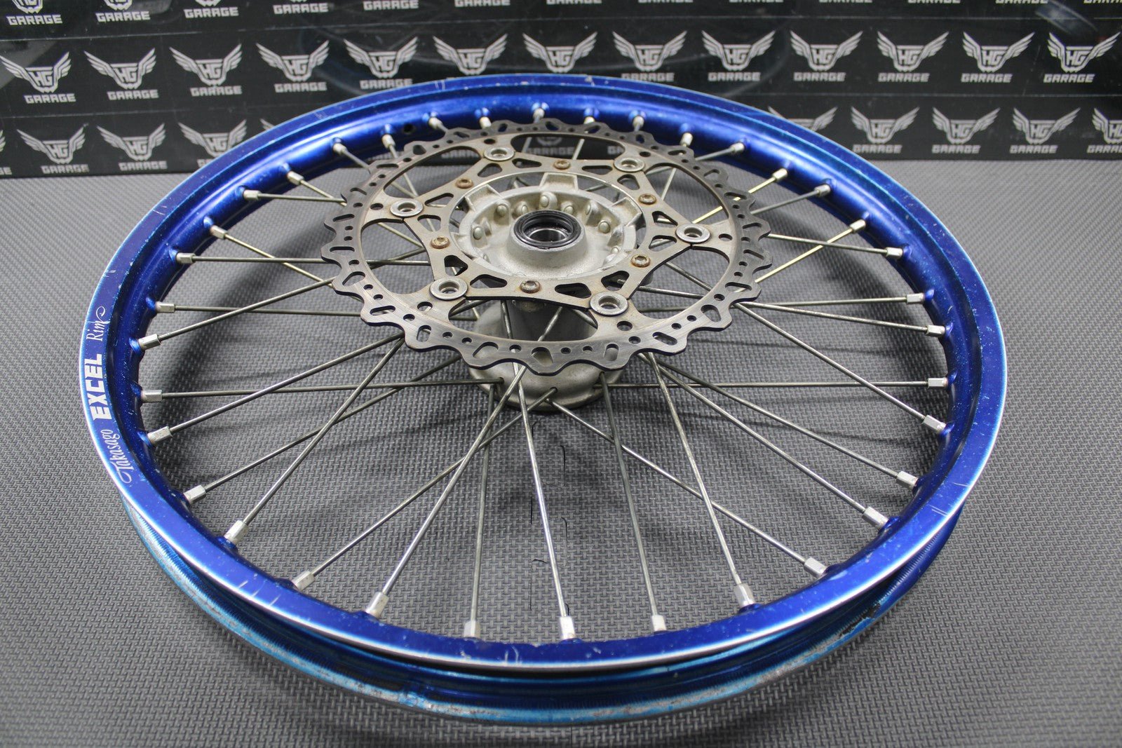 2020 YAMAHA 14 - 22 YZ250F YZ450F OEM BLUE EXCEL FRONT WHEEL RIM HUB ROTOR GOOD - hggarage
