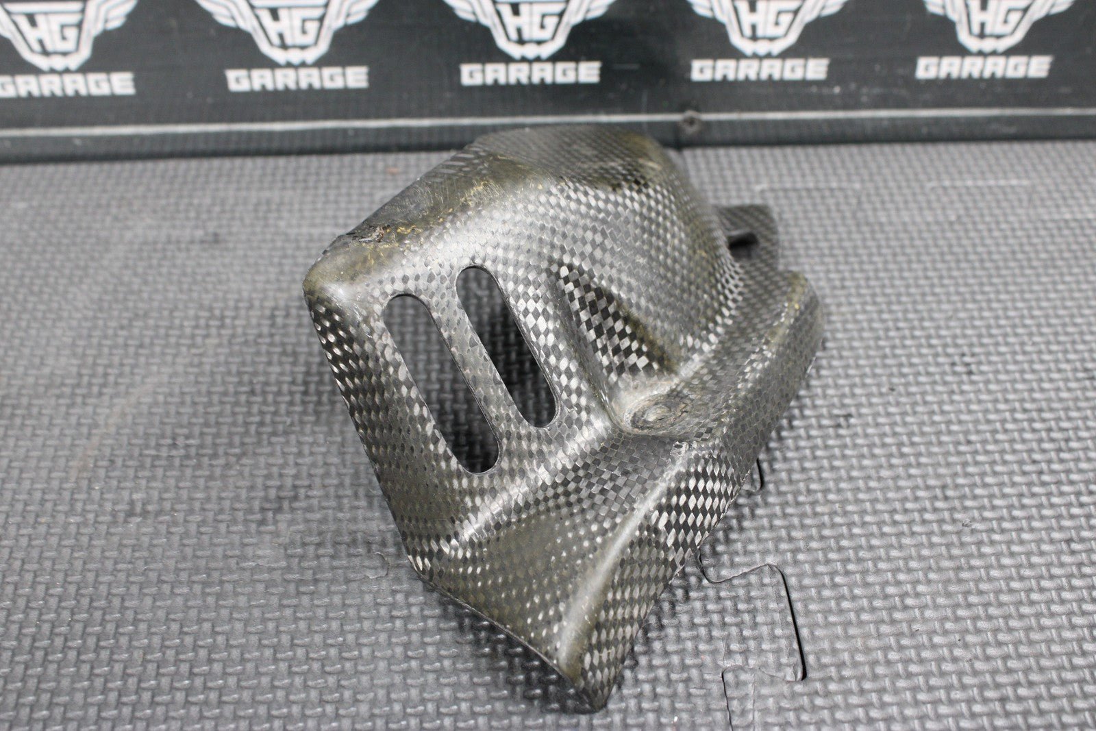 2007 05 - 08 HONDA CRF450R CARBON FIBER LEFT SIDE ENGINE MOTOR GUARD SHIELD GOOD! - hggarage