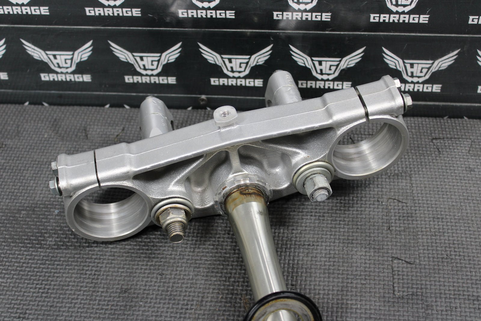 2002 HONDA CRF450R OEM FRONT FORKS LOWER UPPER TRIPLE TREE STEM - hggarage