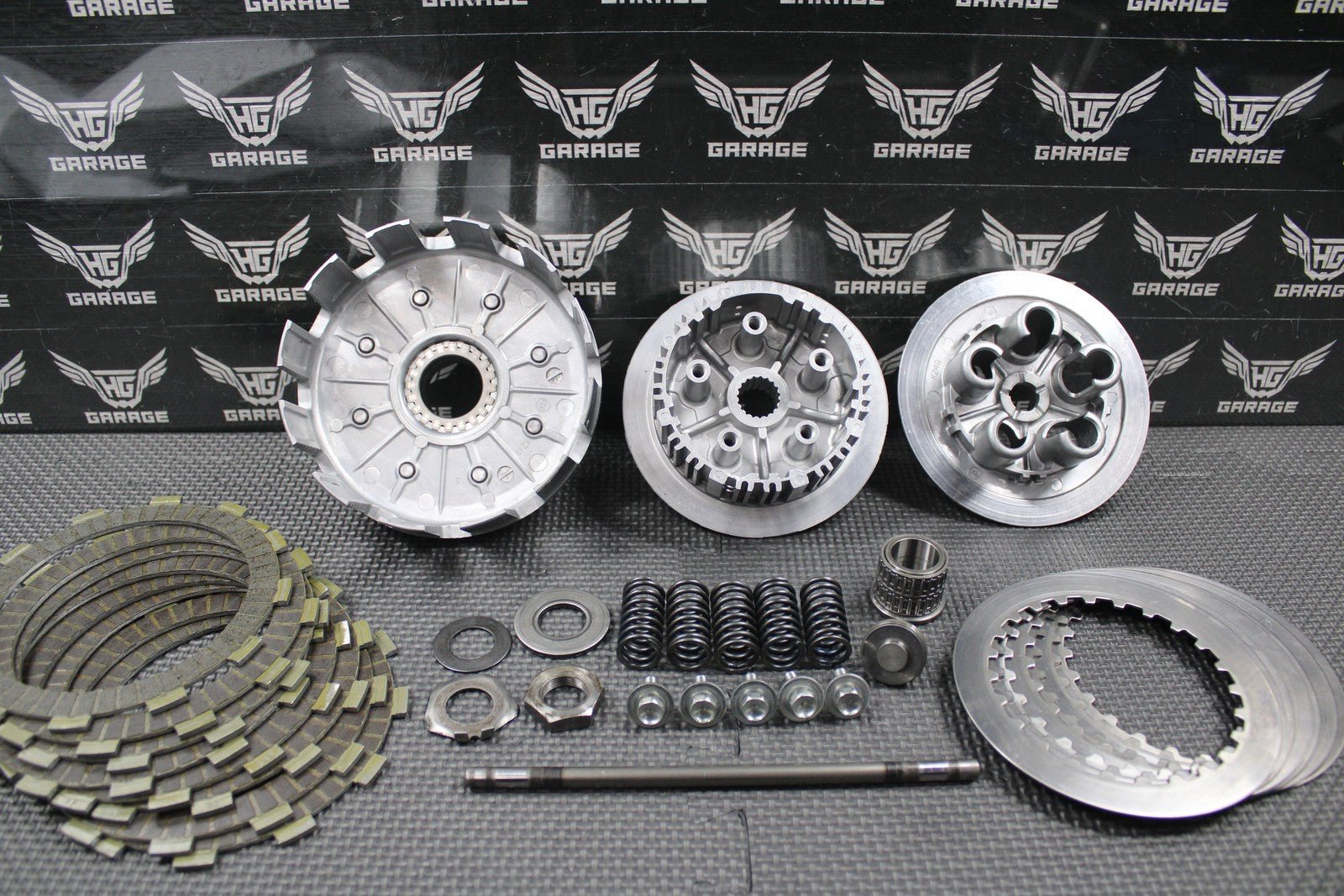 2005 00 - 07 HONDA CR125R OEM COMPLETE CLUTCH W PLATES BASKET HUB 22100 - KZ4 - L30 - hggarage