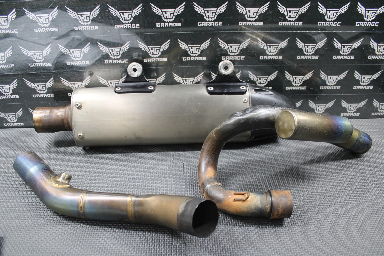 2010 KTM 08 - 10 250 XCF SXF DRD TITANIUM MUFFLER EXHAUST SILENCER SPARK ARRESTOR - hggarage