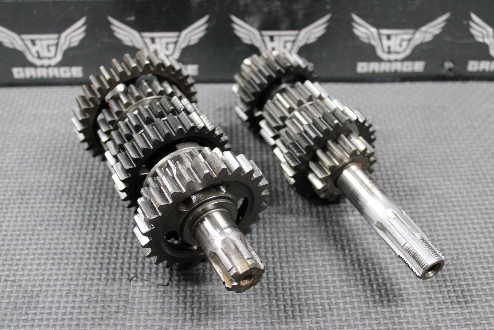 1992 89 - 93 KAWASAKI KX125 OEM TRANSMISSION TRANNY SHAFTS GEARS GEARBOX GOOD! - hggarage