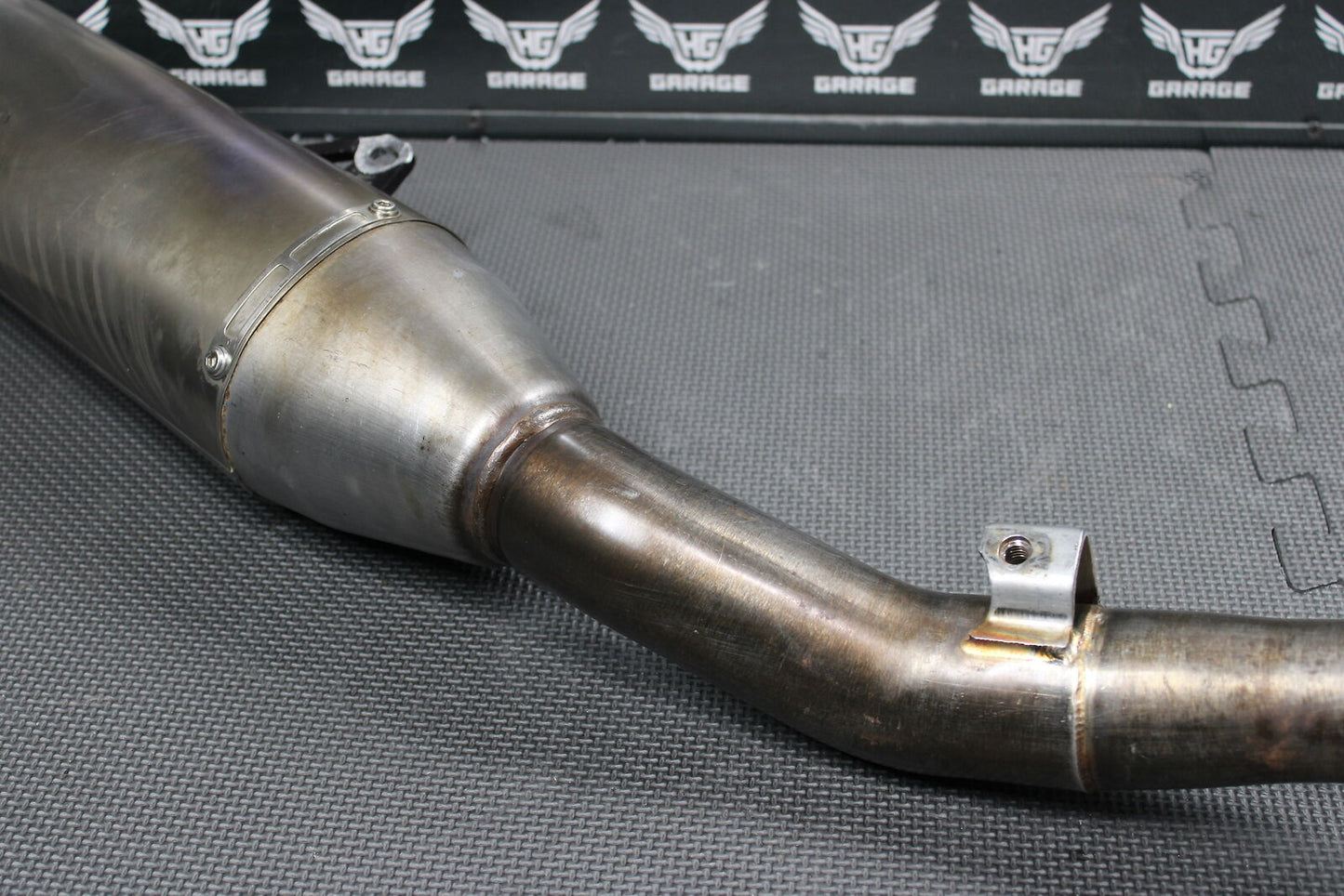 2006 KAWASAKI KX450F FULL FMF EXHAUST PIPE CHAMBER HEADER EXHAUST SYSTEM 18088-