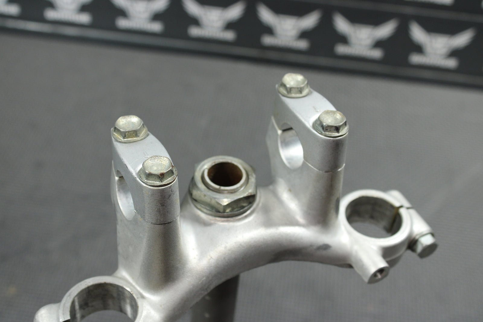 1998 KAWASAKI KX60 90 - 03 OEM FRONT FORKS LOWER UPPER TRIPLE TREE STEM CLAMP - hggarage