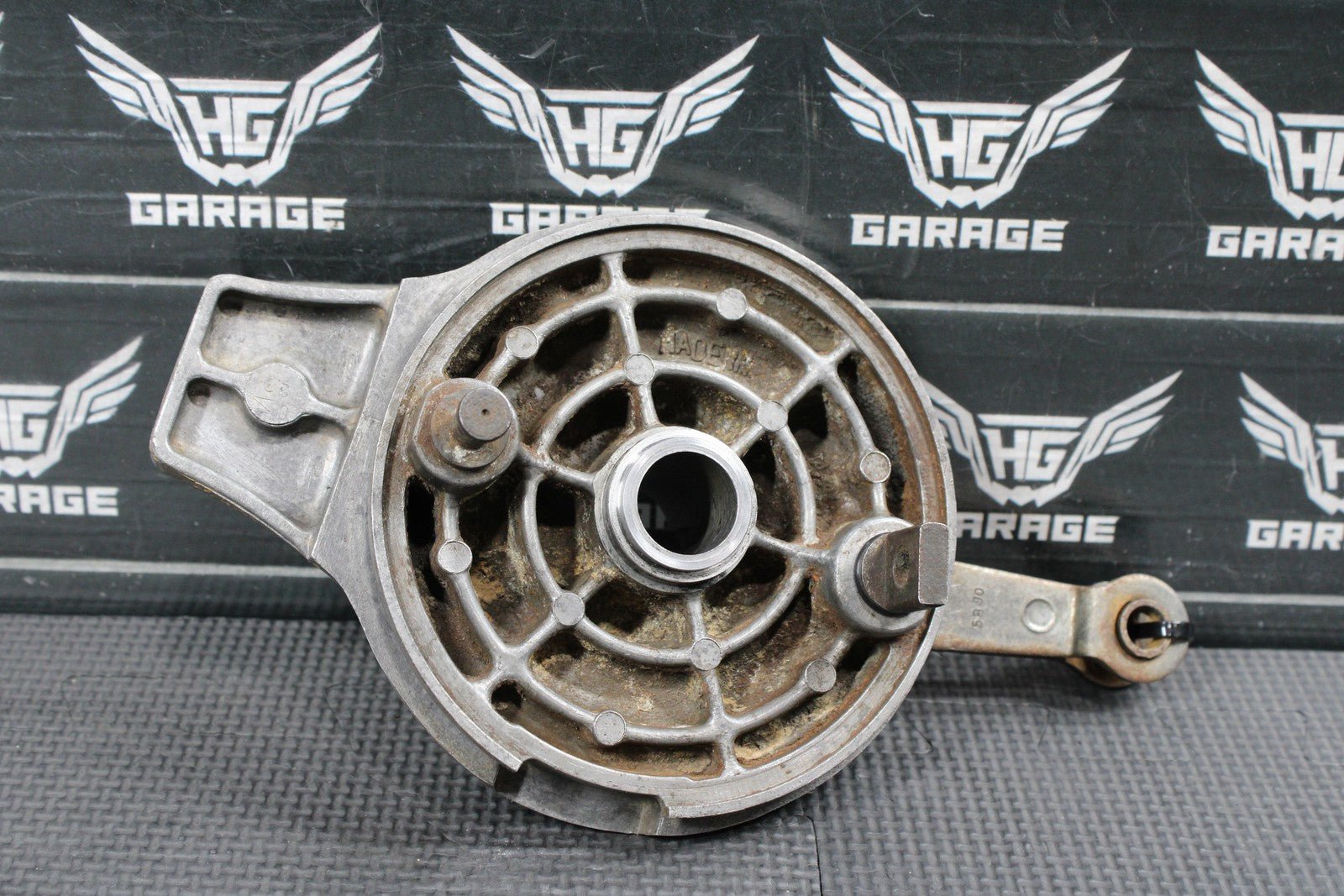 1986 KAWASAKI KDX200 OEM REAR BACK BRAKE DRUM ASSEMBLY 41035 - 1200 - hggarage