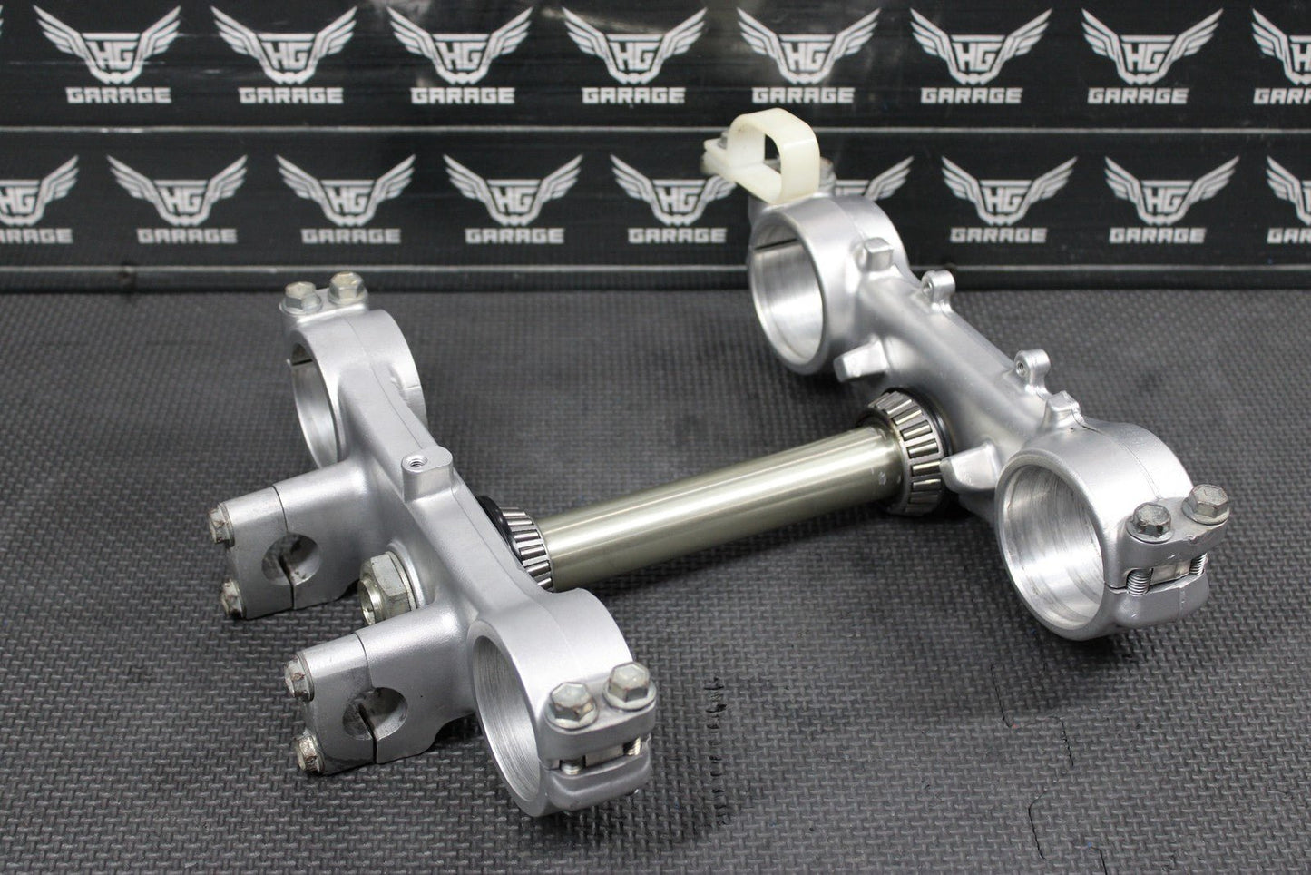 1996 KAWASAKI KX125 OEM FRONT FORKS LOWER UPPER TRIPLE TREE STEM CLAMP SET NICE! - hggarage