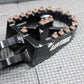 2007 HONDA CRF450R AIR TIME BILLET FOOT PEGS PEDALS FRAME STAND FOOTPEG BLACK - hggarage