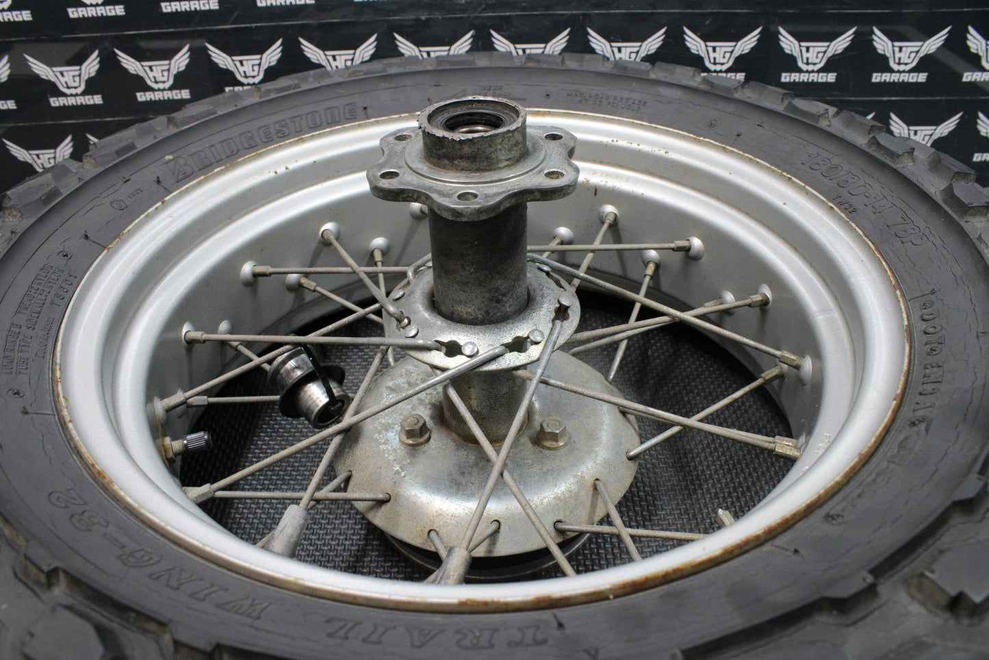 1987 YAMAHA TW200 OEM 14" X 4.50" REAR BACK WHEEL RIM 2JX - 25311 - 00 - 00 - hggarage