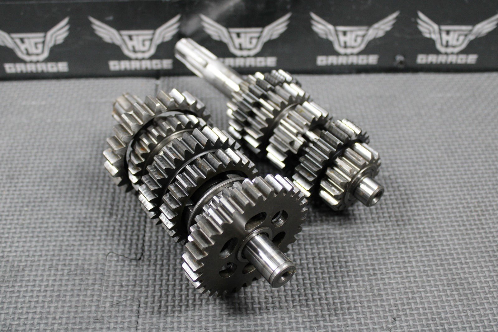 1992 89 - 93 KAWASAKI KX125 OEM TRANSMISSION TRANNY SHAFTS GEARS GEARBOX GOOD! - hggarage