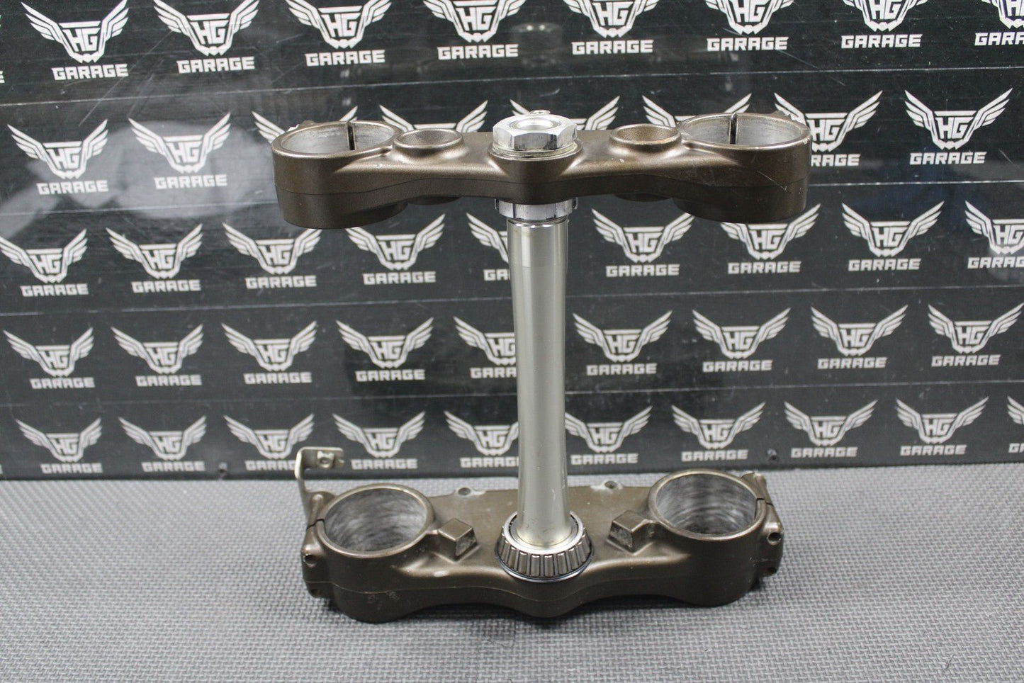 2007 2008 KAWASAKI KX250F OEM FRONT FORKS LOWER UPPER TRIPLE TREE STEM BAR CLAMP - hggarage