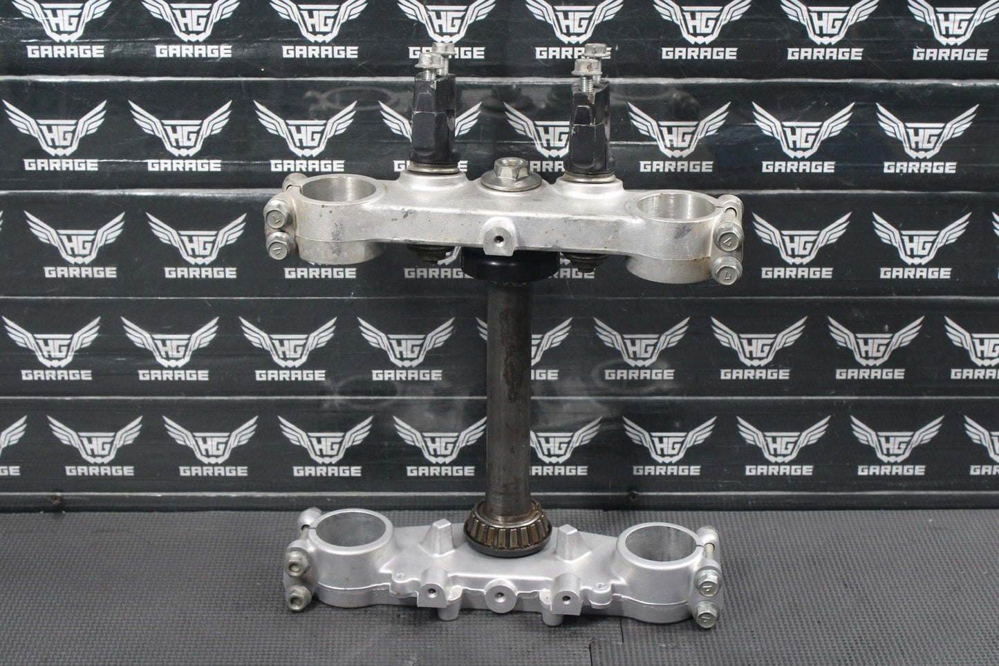 1986 KAWASAKI KDX200 OEM FRONT FORKS LOWER UPPER TRIPLE TREE STEM CLAMP SET - hggarage