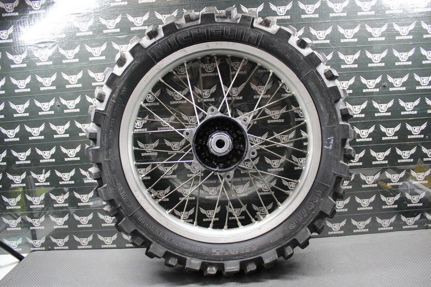 1988 HONDA CR125R OEM 18" x 1.85" REAR BACK WHEEL RIM HUB TIRE 426A5 - KS6 - 832ZA - hggarage