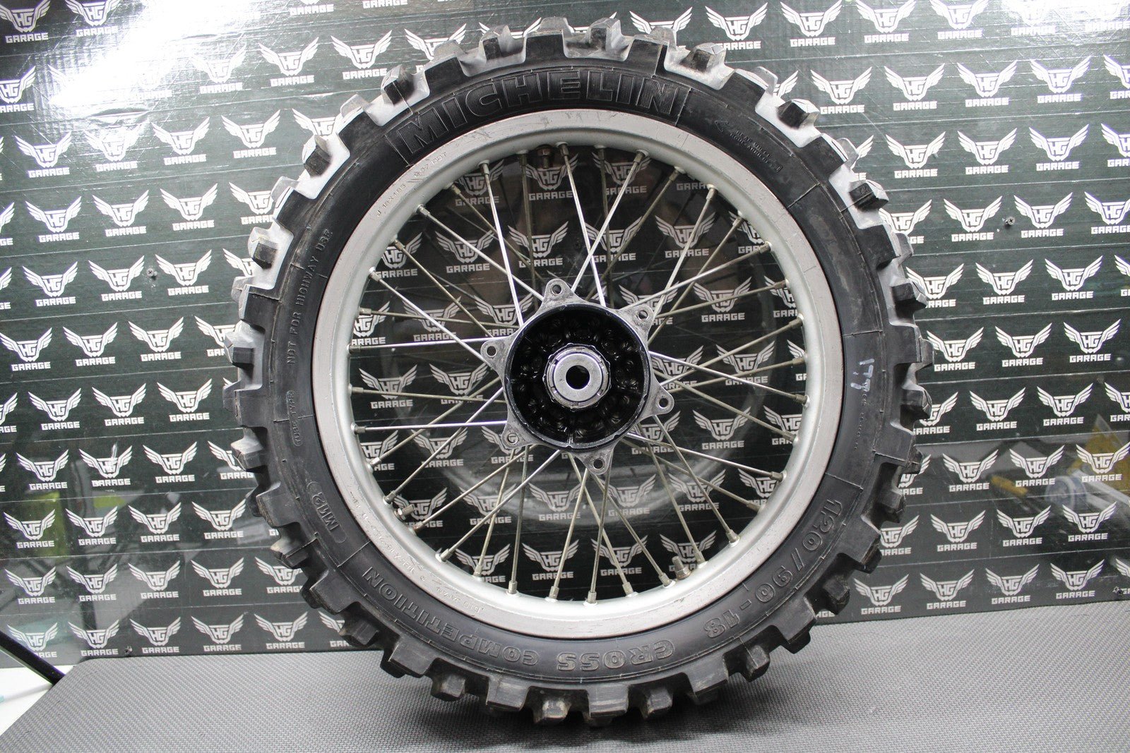 1988 HONDA CR125R OEM 18" x 1.85" REAR BACK WHEEL RIM HUB TIRE 426A5 - KS6 - 832ZA - hggarage