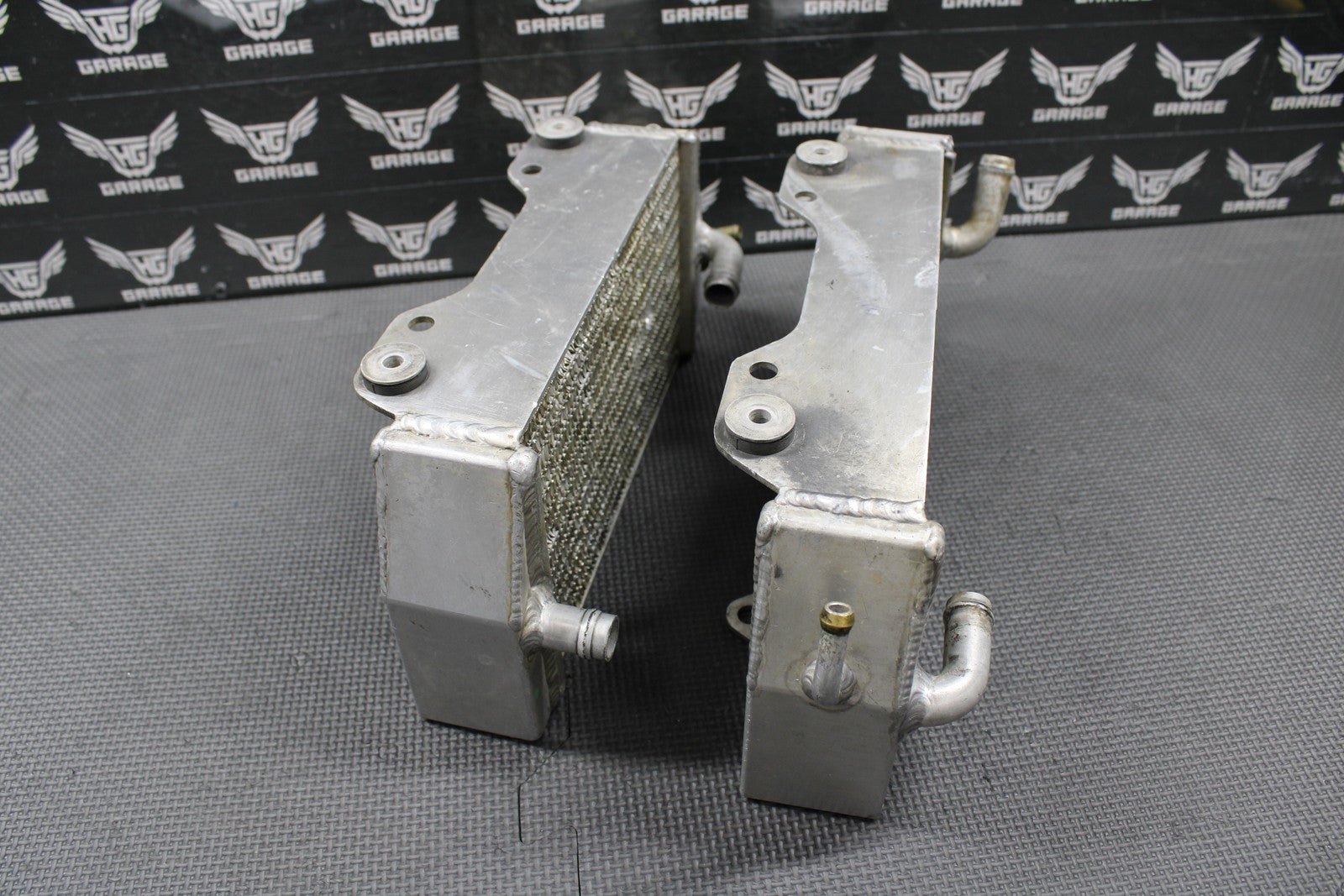 2004 02 - 04 HONDA CRF450R FLUIDYNE POWERSPORTS LEFR RIGHT RADIATOR RADIATORS SET - hggarage