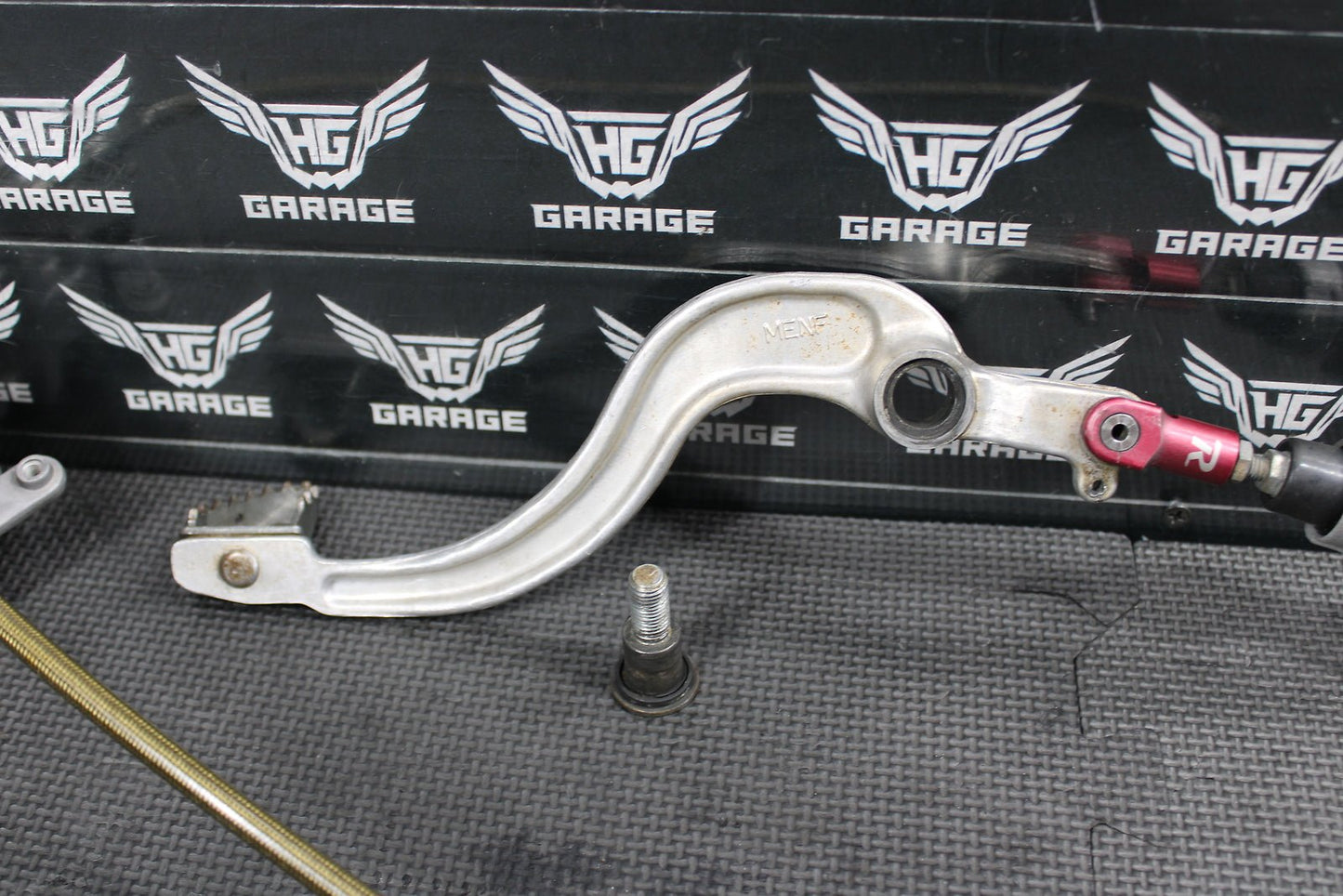 2009 HONDA CRF450R OEM NISSIN REAR BACK BRAKE CALIPER MASTER CYLINDER ASSEMBLY - hggarage