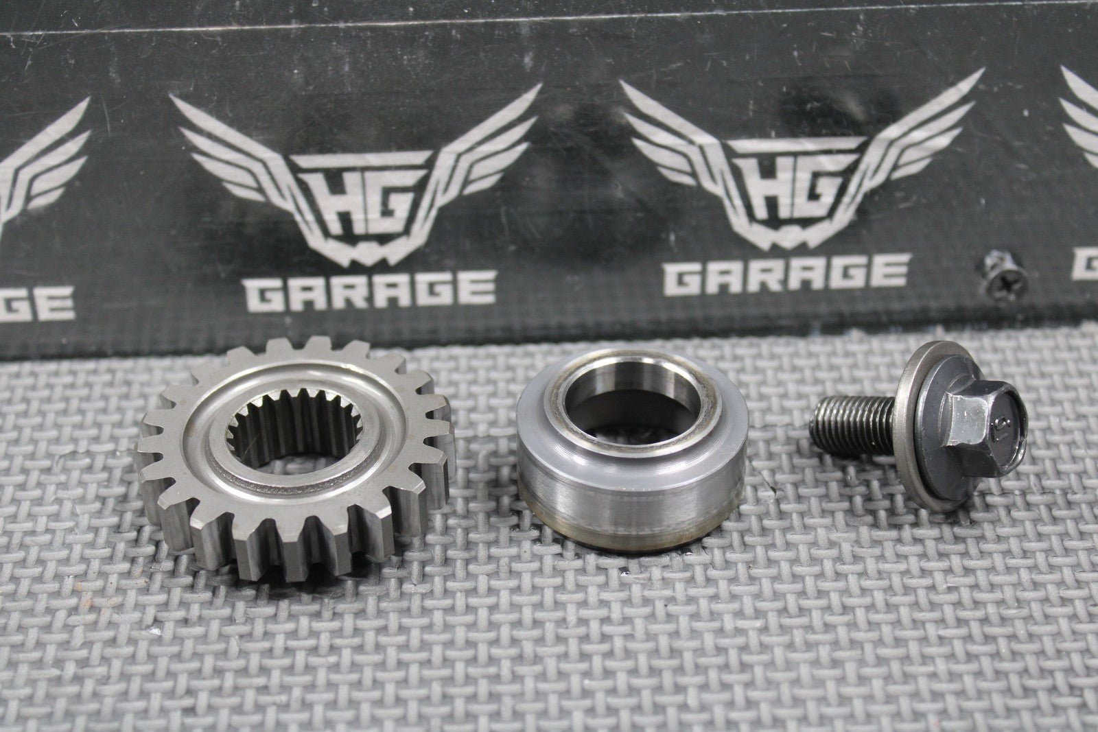2001 HONDA 86 - 07 CR250R OEM PRIMARY DRIVE GEAR 21T & COLLAR SET 13615 - KS7 - 000 - hggarage