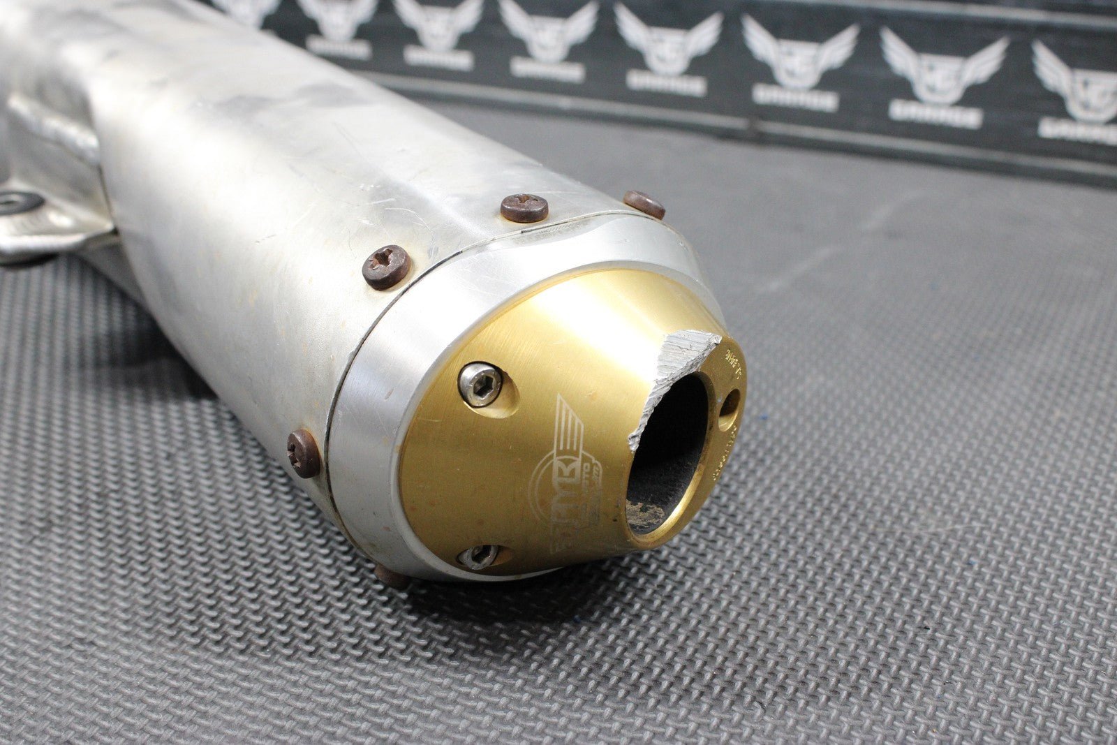 2006 YAMAHA YZ450F OEM MUFFLER EXHAUST SILENCER SLIP ON PIPE PRO MOTO BILLET CAP - hggarage