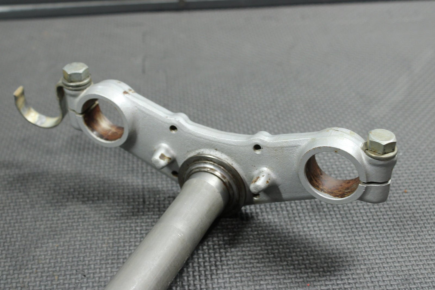 1998 KAWASAKI KX60 90 - 03 OEM FRONT FORKS LOWER UPPER TRIPLE TREE STEM CLAMP - hggarage