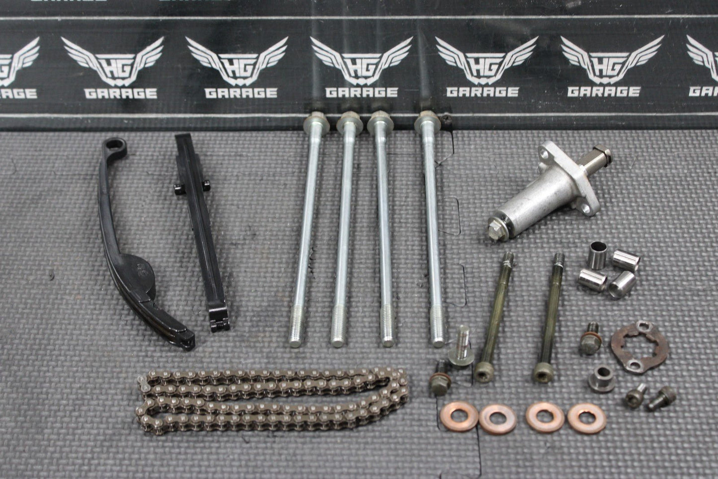 2000 YAMAHA TTR125L OEM CAM CHAIN CAMSHAFT TENSIONER GUIDES TOPEND HARDWARE DOWS - hggarage