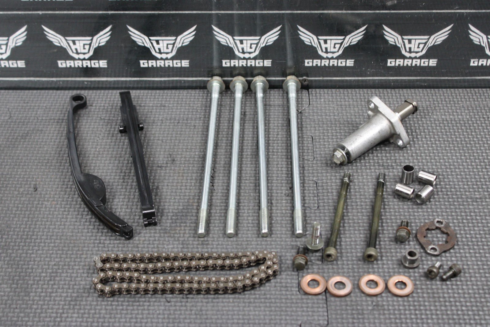 2000 YAMAHA TTR125L OEM CAM CHAIN CAMSHAFT TENSIONER GUIDES TOPEND HARDWARE DOWS - hggarage