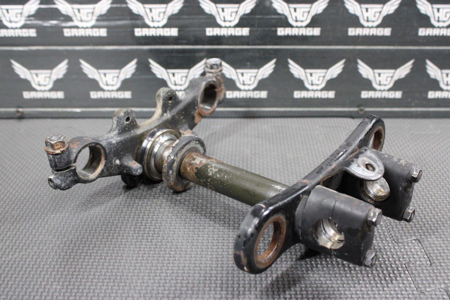 1985 YAMAHA PW80 83 - 85 OEM FRONT FORKS LOWER UPPER TRIPLE TREE STEM CLAMP - hggarage