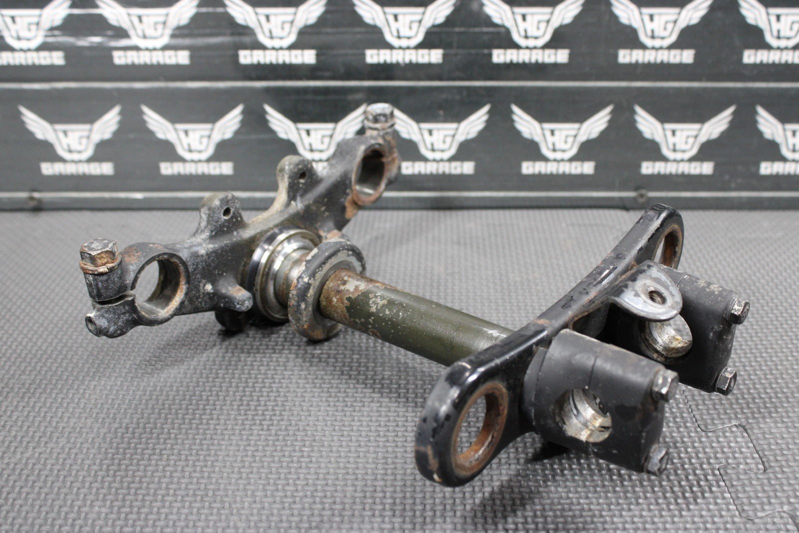 1985 YAMAHA PW80 83 - 85 OEM FRONT FORKS LOWER UPPER TRIPLE TREE STEM CLAMP - hggarage