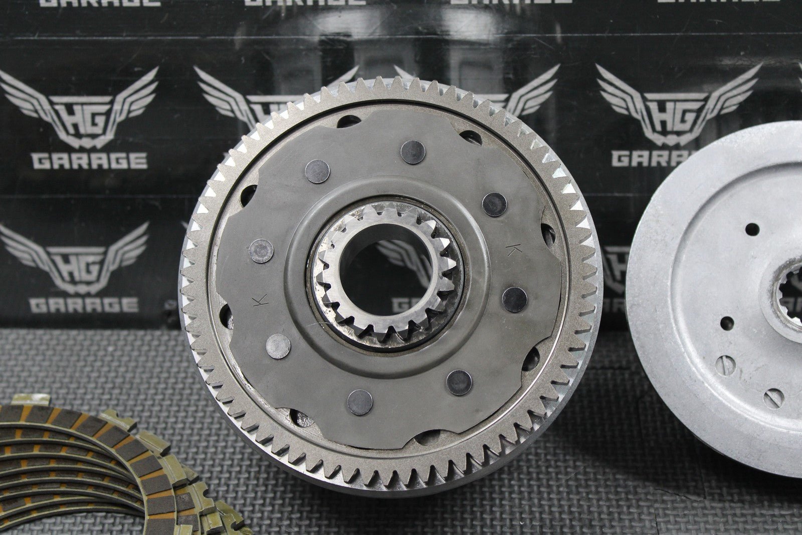 2007 KAWASAKI KX250F OEM COMPLETE CLUTCH W PLATES BASKET HUB 13095 - 0049 NICE! - hggarage