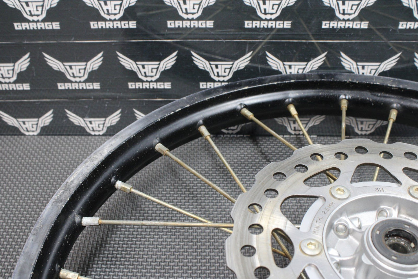 2014 KAWASAKI 11 - 21 KX100 OEM 19" BIG WHEEL FRONT WHEEL RIM HUB 41090 - 0103 - WC - hggarage