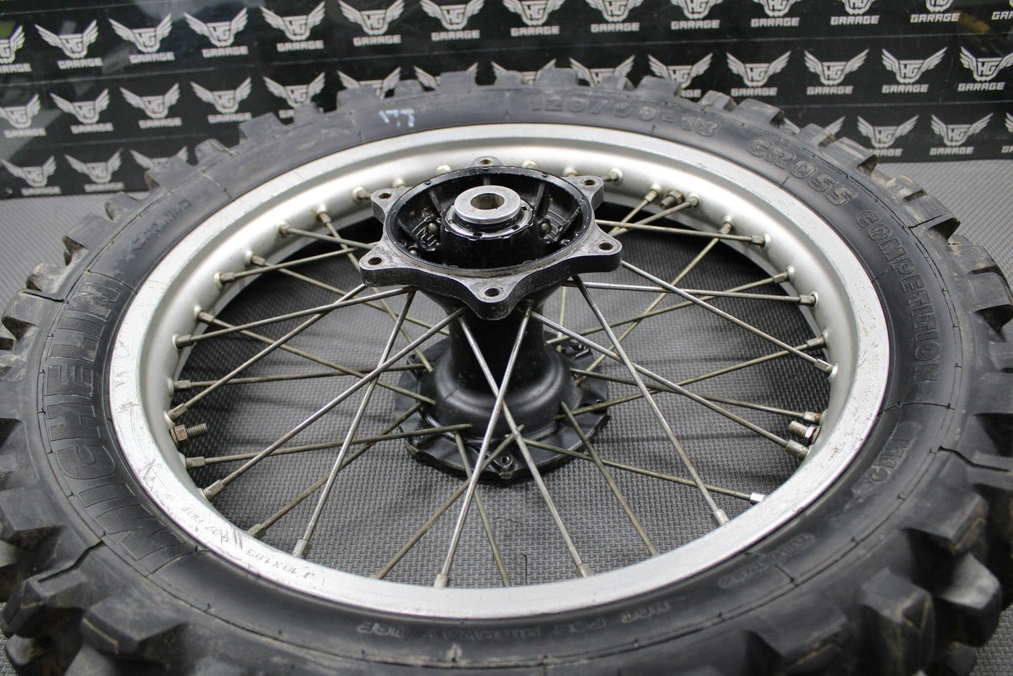 1988 HONDA CR125R OEM 18" x 1.85" REAR BACK WHEEL RIM HUB TIRE 426A5 - KS6 - 832ZA - hggarage