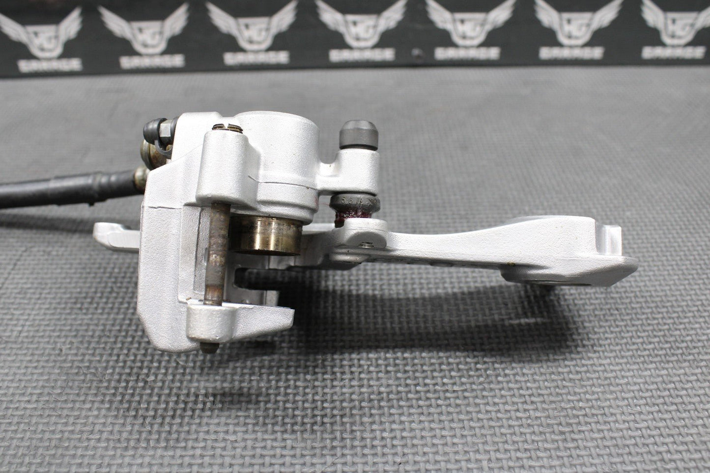 2009 YAMAHA YZ450F OEM NISSIN REAR BACK BRAKE CALIPER MASTER CYLINDER LEVER LINE - hggarage