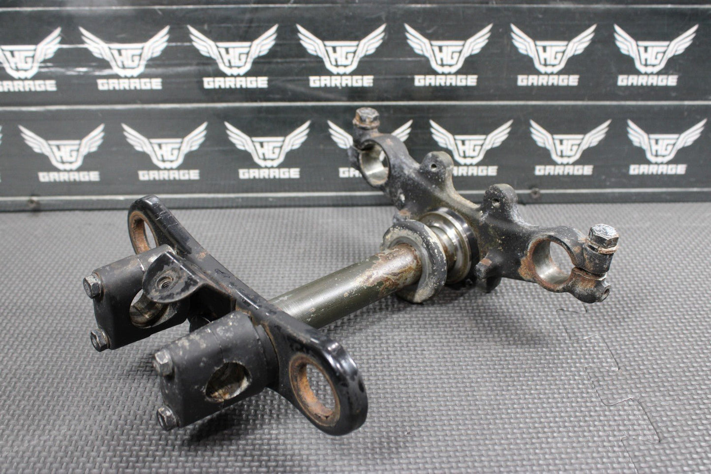 1985 YAMAHA PW80 83 - 85 OEM FRONT FORKS LOWER UPPER TRIPLE TREE STEM CLAMP - hggarage