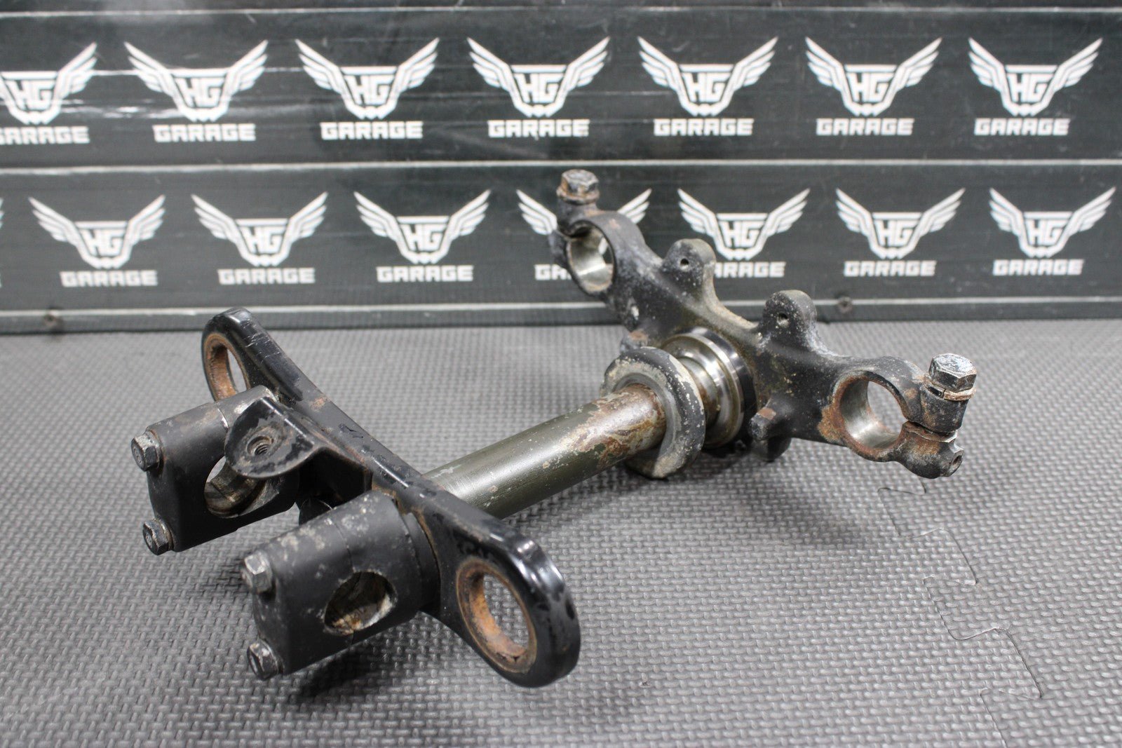 1985 YAMAHA PW80 83 - 85 OEM FRONT FORKS LOWER UPPER TRIPLE TREE STEM CLAMP - hggarage