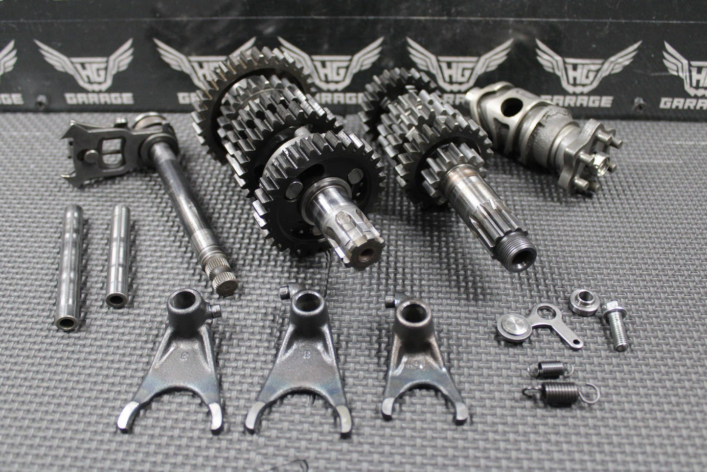 2015 KAWASAKI 05 - 21 KX85 OEM TRANSMISSION TRANNY GEARBOX GEARS SHIFT FORKS NICE! - hggarage