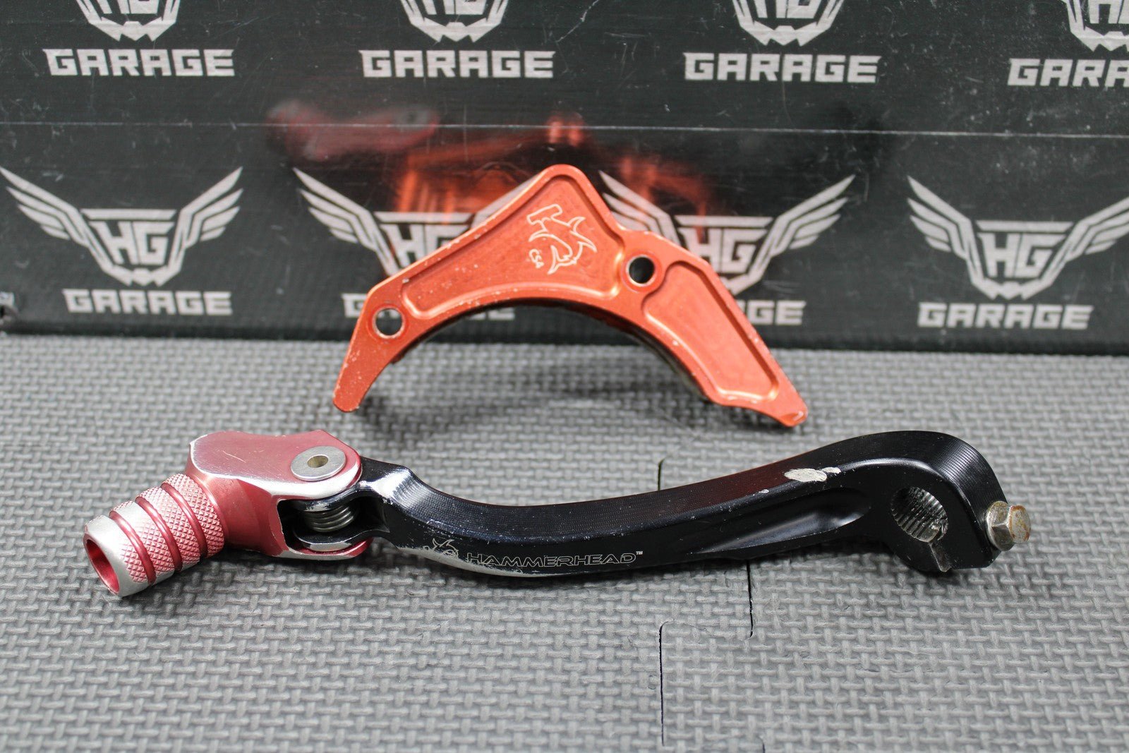 2012 11 - 16 HONDA CRF450R HAMMERHEAD DESIGNS SHIFT PEDAL LEVER & CASE SAVER RED - hggarage